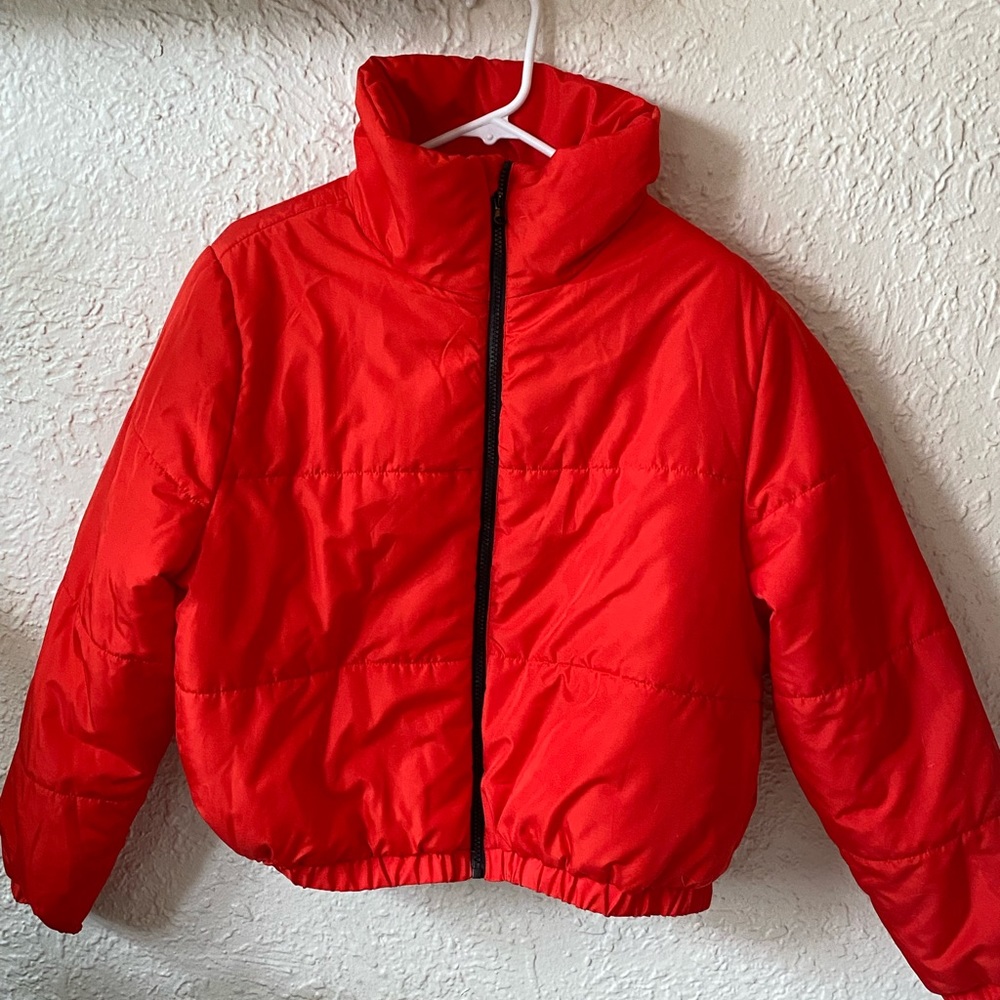 Red Puffer jacket Size Medium